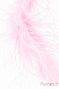 Struzzo ciocca - 10 cm - rosa chiaro